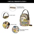thumbnail image 4 of FORMRS Crossbody Bag for Women Quilted Travel Shoulder Cell Phone Purse with Chain Strap Handbag, Pink Floral Wave, 4 of 7