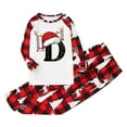 thumbnail image 3 of Odeerbi Christmas Pajamas for Family Holiday Long Sleeve Initial Name Family Christmas Pajamas Matching Sets Toddler Printed Home Wear Two-Piece Sleepwear Xmas Family Matching PJs Set Red, 3 of 7