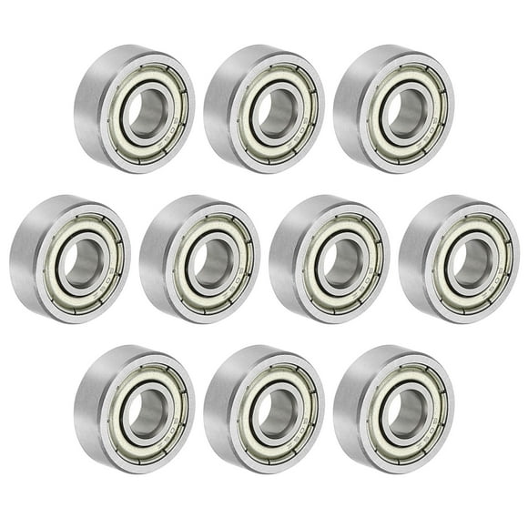 Uxcell 10pcs 0.2" x 0.55" x 0.2" Deep Groove Ball Bearing, Double Shield Bearings Pulley Bearing Wheel