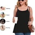 thumbnail image 5 of FITVALEN Women's Camisole with Built in Bra Adjustable Straps Tank Tops Loose Casual Cami Sleeveless Summer Tops, 5 of 6
