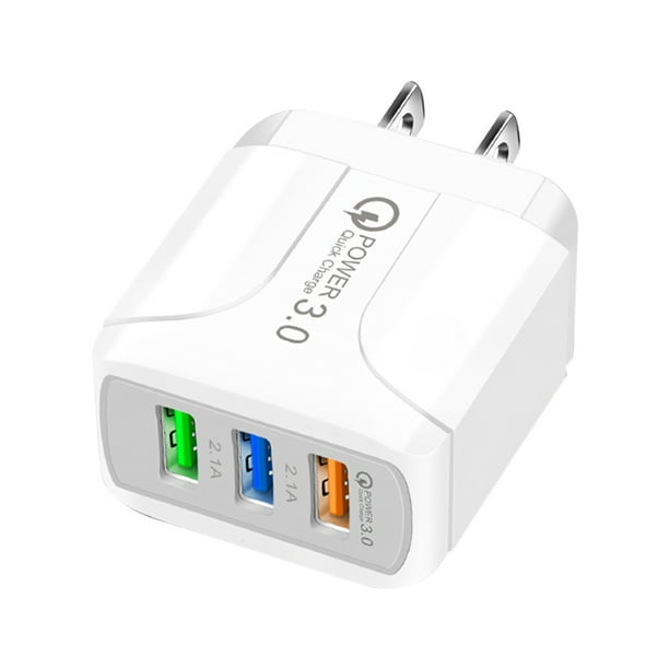 Cargador de pared de viaje de carga rápida 5V 2.4A 3 puertos USB QC 3.0 para iPhone Samsung Ndcxsfigh Para estrenar