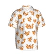 thumbnail image 3 of Xecao Squirrel Playing print Hawaiian shirt - a stylish short-sleeve button-down for men, perfect for casual beach and tropical outings., 3 of 9