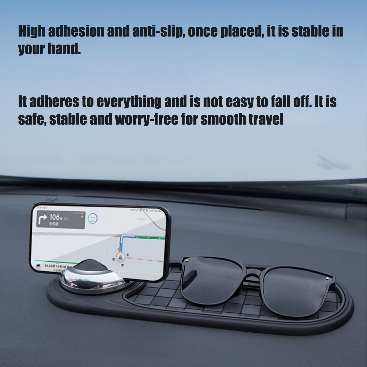 Multifunctional 4-in-1 Mobile Phone Stand On-Board Anti-Slip Pad, Anti-Slip, Durable with Temporary Parking Number (Set B)