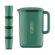 thumbnail image 2 of Jarra de agua, jarra de agua para , hervidor de , jarra de té resistente al calor para refrigerador, hogar, fiesta, jarra de Verde y 4 Copa, 2 of 9