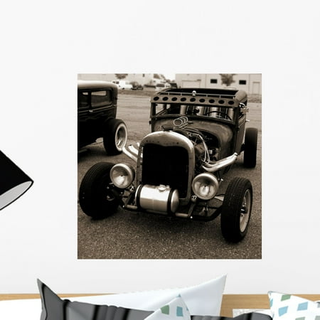 Peel Coupe - Model Coupe Ratrod Sepia Wall Mural by Wallmonkeys Peel and Stick Graphic (18 in H x 18 in W) WM148915