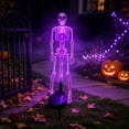 thumbnail image 4 of DVKOVI Halloween Skeleton Decorations Outdoor LED Skeletons Yard Stakes Light Up Full Body Realistic Skulls A A, 4 of 9