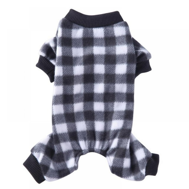 Pet Pajamas for Dogs Plaid Sweaters Soft Clothes For Small Medium Dogs, Puppy Autumn & Winter Costume