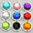 thumbnail image 3 of HEVIRGO Foldable Handbag Purse Hanger Convenient Table Hook Hang Round Rhinestone Holder, 3 of 10