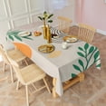 thumbnail image 2 of Orange Boho Geometric and Plant Pattern Rectangle Tablecloth 60"x102",Waterproof Polyester Rectangle Table Cloth, Wipeable Spillproof Polyester Tablecloth for Dining, Camping, Indoor and Outdoor, 2 of 6