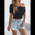 thumbnail image 4 of Tops de Verano para Mujer, Suéteres de Crochet, Ropa de Resort, Tops de Punto Calados de Corta, Pareo de Playa 2025 Negro XL, 4 of 10
