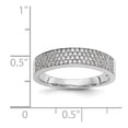 thumbnail image 2 of Solid 14K White Gold Engagement Micro Pave Wedding Ring Band with CZ Cubic Zirconia Size 6, 2 of 3