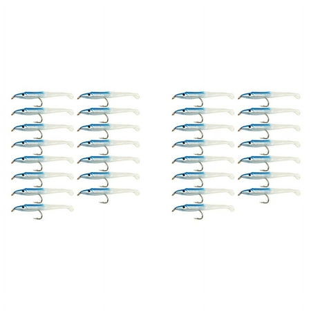 Fishing Lure Sea Fishing Lure Bait with Hook Eel Bait 5cm/0.6G T Tail Soft Insect Simulation Bait 30Pcs