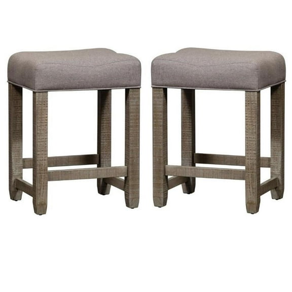 Home Square 2-Piece Furniture Parkland Falls Uph Console Stool Set