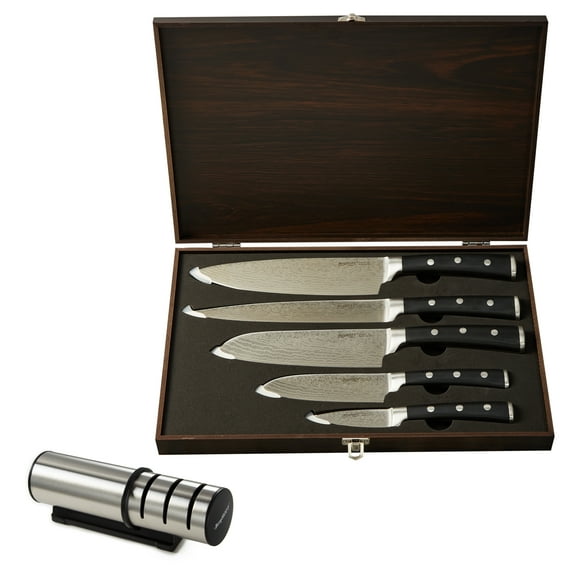 BergHOFF Antigua 7Pc Stainless Steel Cutlery Set with Wood Storage Case