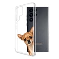 thumbnail image 2 of WIRESTER Transparent Soft Gel TPU Clear Case Slim Protective Cover for Samsung Galaxy S22 Ultra 6.8" 2022, Fawn Apple Head Chihuahua Dog Look For You, 2 of 3