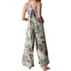thumbnail image 4 of Monos Para Mujer, Hoja Floral Cuello Cuadrado Sin Mangas Estilo Suelto De Una Pieza XBTCLXEBCO Beige;XL, 4 of 6
