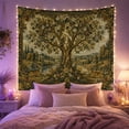 thumbnail image 2 of Resting Deer Beside a Winding River, Peaceful Vintage Art for Nature Lovers, Woodland Wall Art, Housewarming Gift, Tapestry Wall Hanging for Bedroom and Living Room, 2 of 7