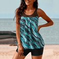 thumbnail image 3 of NIEWTR Two Piece Tankini Swimsuits for Women Tummy Control Bathing Suit with Shorts Swimwear(Mint Green,S), 3 of 7