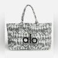 thumbnail image 1 of NWT ALO Yoga Gray Tie Dye Large Canvas Tote Bag Gym Travel Carry-on, 1 of 2