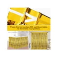 thumbnail image 4 of Gold Foil Fringe Curtains 3ft x 8ft, 3 Pack Gold Metallic Tinsel Curtain Birthday Decorations, Topboutique Foil Curtains for Birthday Wedding Engagement Bridal Shower Bachelorette Holiday Party, 4 of 8