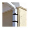 thumbnail image 3 of 4Pcs Downspout Adapter Gutter Downspout Strap 2X3 Inch Downspout Leader Strap, white aluminium alloy White, 3 of 6