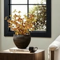 thumbnail image 3 of LuxenHome Brown with Black V-Pattern Polyresin 10-Inch Round Planter, 3 of 6