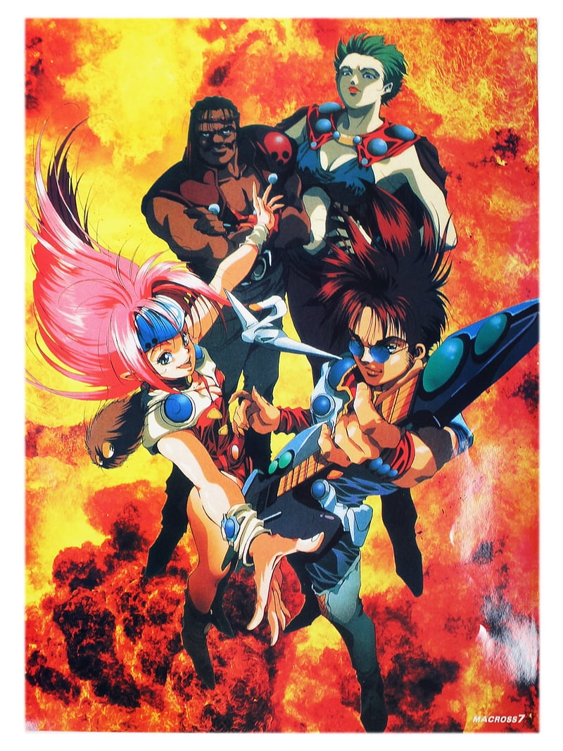 マクロス7 Fire Bomber ポスター B2 1990年代 Macross 7 Fire Bomber Rock Band Wall Poster - Walmart.com