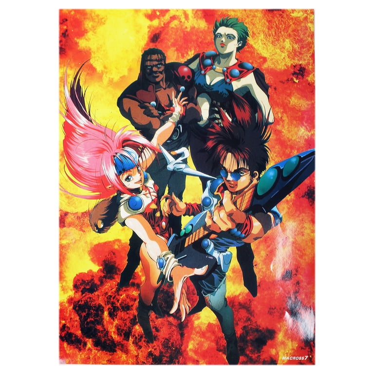 マクロス7 Fire Bomber ポスター B2 1990年代 Macross 7 Fire Bomber Rock Band Wall Poster - Walmart.com