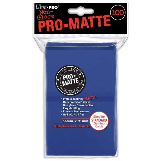 Card Supplies NonGlare ProMatte Blue Card Sleeves [100 Sleeves