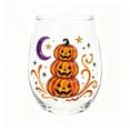 thumbnail image 3 of VAIFTILNO Halloween Themed Stemless Wine Glasses, 12oz Handmade 2D Halloween Glass Cups, Spooky Design Drinkware for Parties, Home Decor (More Styles), 3 of 7
