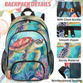 thumbnail image 2 of Herdesigns Sea Turtles Ocean Large Backpack Set with Lunch Box Lightweight Water Resistant Travel Laptop Backpacks Casual Daypacks for Women Men, 2 of 8