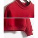 thumbnail image 3 of Women Spring Autumn Sweatshirt Solid Color Simple Design Pullover Shirt Tops, 3 of 5