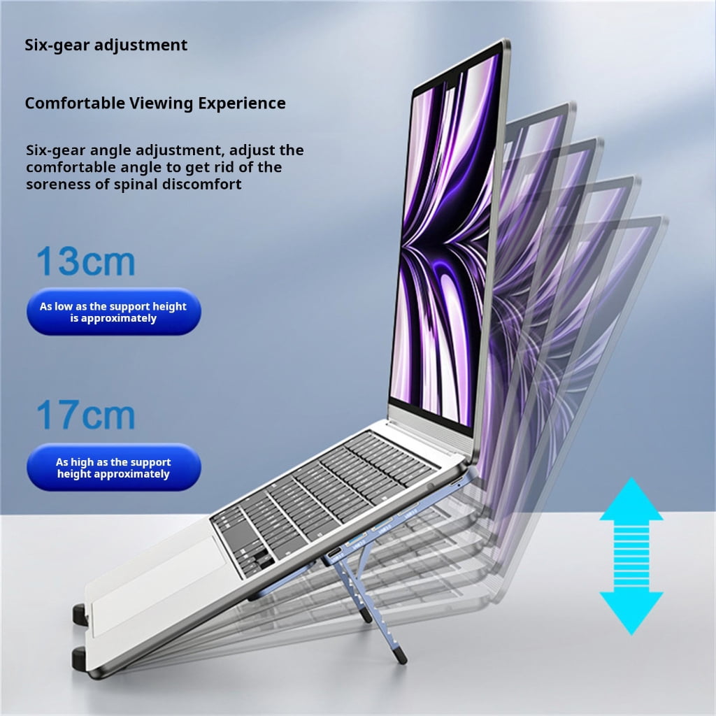 Lightweight pliable Laptop Stand Having USB Expansion For Quick Assembly