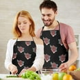 thumbnail image 5 of Pioneer Flower Floral Print Pattern Apron-Garden Aprons for Women with Pockets-Cotton Linen Waterproof Kitchen Cooking Gardening Aprons Adjustable for Kitchen,Cooking,BBQ and Salon 33x27 Inch, 5 of 7