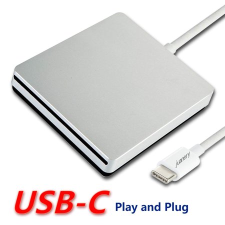 Juanery TYPE-C Super drive External DVD/CD Rewriter Drive USB External DVD/CD-ROM Drive Burner for latest Mac Pro/MacBook