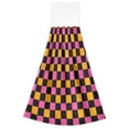thumbnail image 7 of Haosy 2 Pack Kitchen Wash Cloths with Hanging Loops Absorbent Absorbent Quick Drying Hand Towels, Pink and Orange Checkered, 7 of 7