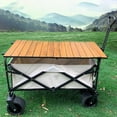 thumbnail image 2 of Table Board Folding Tabletop Board Large Capacity Foldable One Action Board Outdoor Camping Table Wood Color 5 Inch, 2 of 6