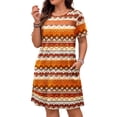 thumbnail image 2 of WellSize Plus Size Dresses For Women Summer Crew Neck Short Sleeve T Shirt Dress Casual Lace Sundresses with Pockets, 2 of 8
