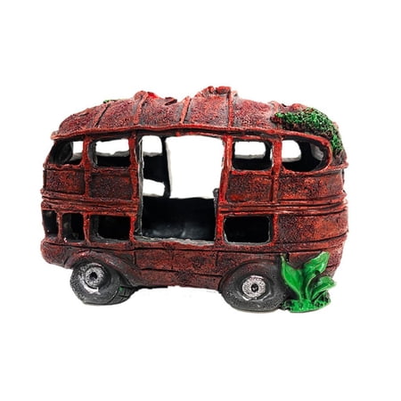 Giaone Resin Wrecked Car Bonsais Landscape Car Wreckage for Fish Tanks DIY Ornaments