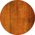 thumbnail image 1 of Ahgly Company Indoor Round Oriental Yellow Industrial Area Rugs, 3' Round, 1 of 4