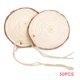 thumbnail image 3 of Toystoory 50 Uds. De discos redondos de sin terminar de pino Natural de 4-5cm, círculos, discos de troncos de corteza de árbol, manualidades DIY, Artesanía Toystoory HA2347-00B, 3 of 6
