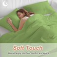 thumbnail image 5 of Green Bedding 3 Piece Duvet Cover Set Queen Size, Solid Color Simple Abstract Fashion Light Color Soft Microfiber Comforter Cover with Zipper Closure & Pillowcases, FadeResistant Quilt Cover, 5 of 9