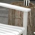 thumbnail image 3 of Topcobe Rustic Outdoor Rocking Chairs Set of 2, Comfortable Curved Arms, Tall Backrest, Slatted Wooden Seat, White Rocking Chairs for Patio, 3 of 10