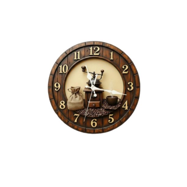 Reloj De Pared Redondo De Madera, Silencioso, Sin Tictac, Funciona Con Pilas, Fácil De Leer, Decoración Para El Hogar, Ideal Para Sala De Estar, Cocina O Dormitorio, 30 Cm, Cq2115b 30CM Cq2115b