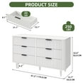 thumbnail image 5 of Uforic 6 Drawers Fluted Dresser with Anti-Tip Kits, Chest of Drawers with Solid Legs, White, 5 of 8