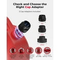 thumbnail image 4 of KEMIMOTO 35'' Hose Portable Fuel Transfer Pump Auto Shut-Off Sensor Overfill Protection 2.4 GPM Fast Flow Battery Powered w/ 3 Can Adapters, 4 of 7