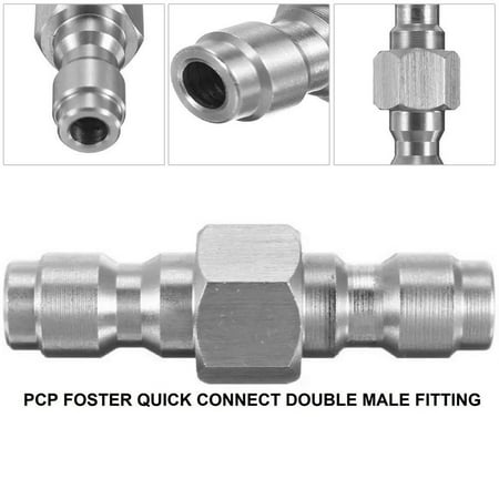 

Paintball 8mm Dual Male Quick Connect PCP Adaptor Foster Fitting