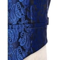 thumbnail image 7 of SiiRoh Kids Boys Gentlemen Bow Tie Vest Banquet Birthday Party Sleeveless Classic Jacquard Waistcoat Blue 6, 7 of 7