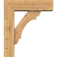 thumbnail image 3 of Ekena Millwork 7 1/2"W x 26"D x 30"H Olympic Block Smooth Bracket w/ Offset Brace, Western Red Cedar, 3 of 25