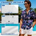 thumbnail image 4 of KUIFORTI Couple Matching Outfits Purple Tropical Flowers Matching Vacation Outfits for Couples Soft and Comfortable Casual Beach Vacation Party Shirt Suitable for Everyday Casual Wear, 4 of 7